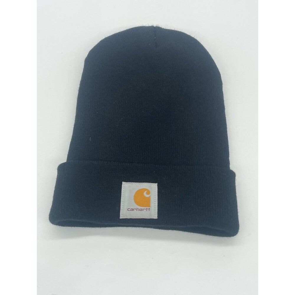 Carhartt Unisex One‎ Size Black Knitted Hat Winter Warm Cozy Casual Beanie - Picture 2 of 3